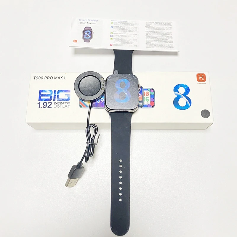 2022 Wholesale Smartwatch t900 pro max L serie 8 Waterproof Full Touch Bt Call Sport Heart Rate Monitor t900 pro max l