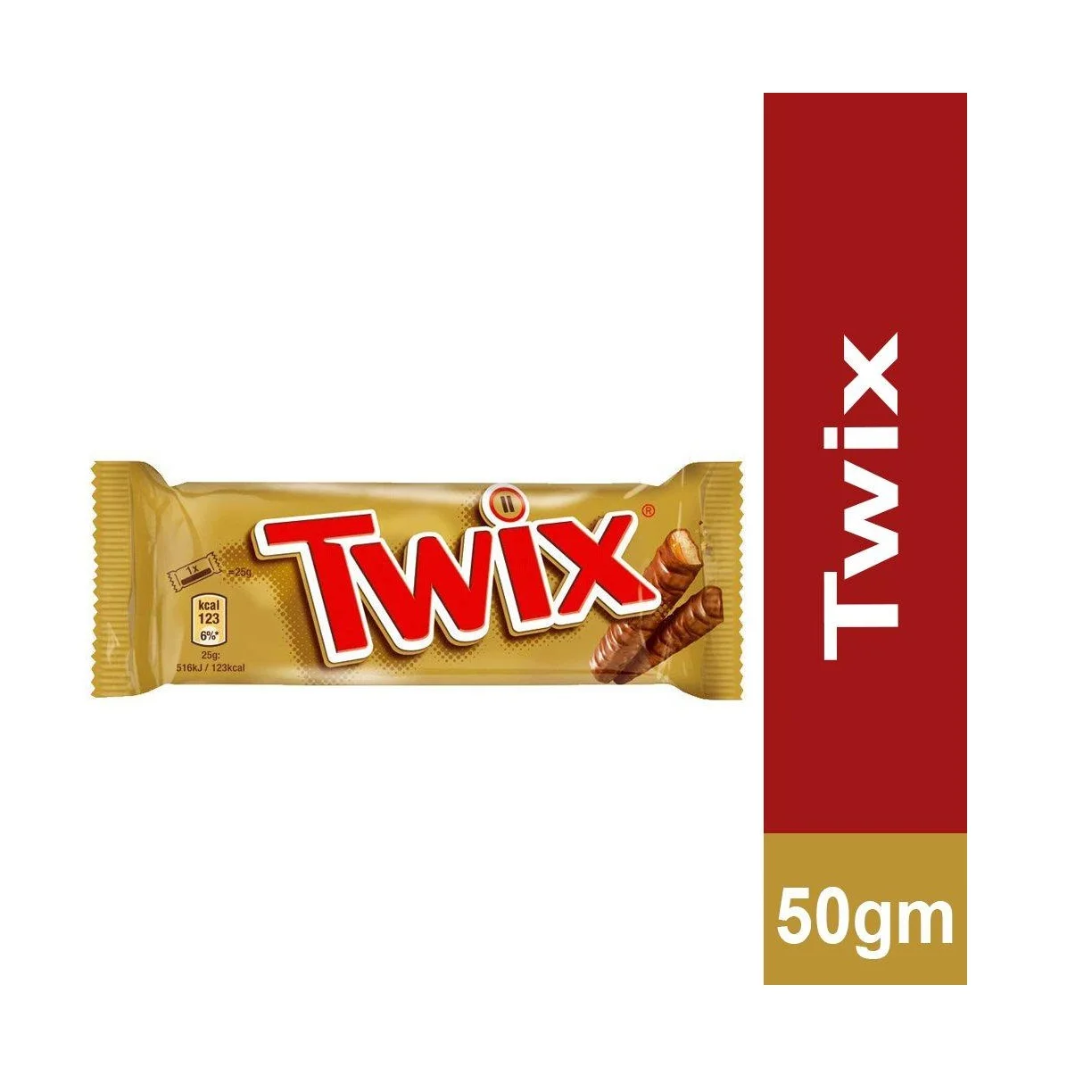 Twixs chocolate 24 Bars of 50 gm Each