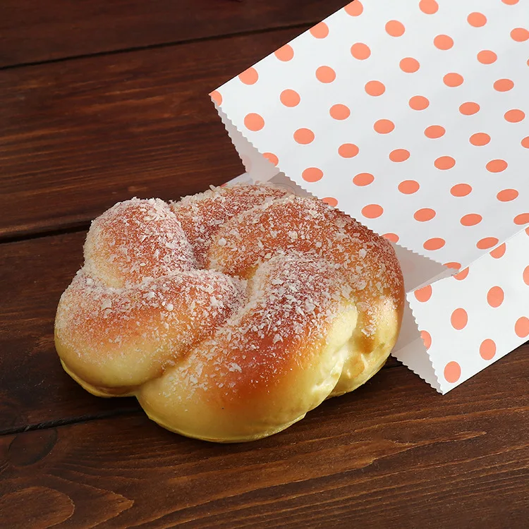 Disposable oil-proof packaging bag customized sharp bottom kraft paper bag food packaging food kraft paper bag