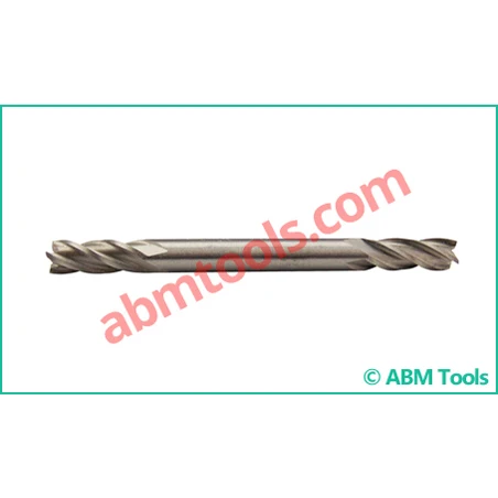 Miniature 3/16 Inch High Speed Steel Double End Mills Face Mill Cutter Tin Altin Coating CNC Controllable 50mm OEM Customizable