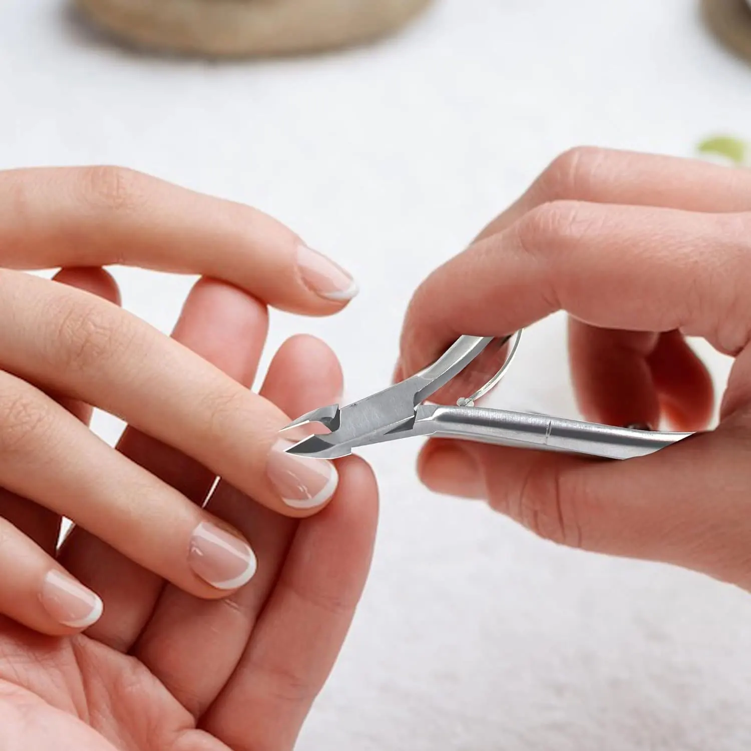 Extremely Sharp Edge Nail Nippers Scissors Cuticle Pusher Premium Stainless Steel Clippers Cutter Remover For Precise Trimming