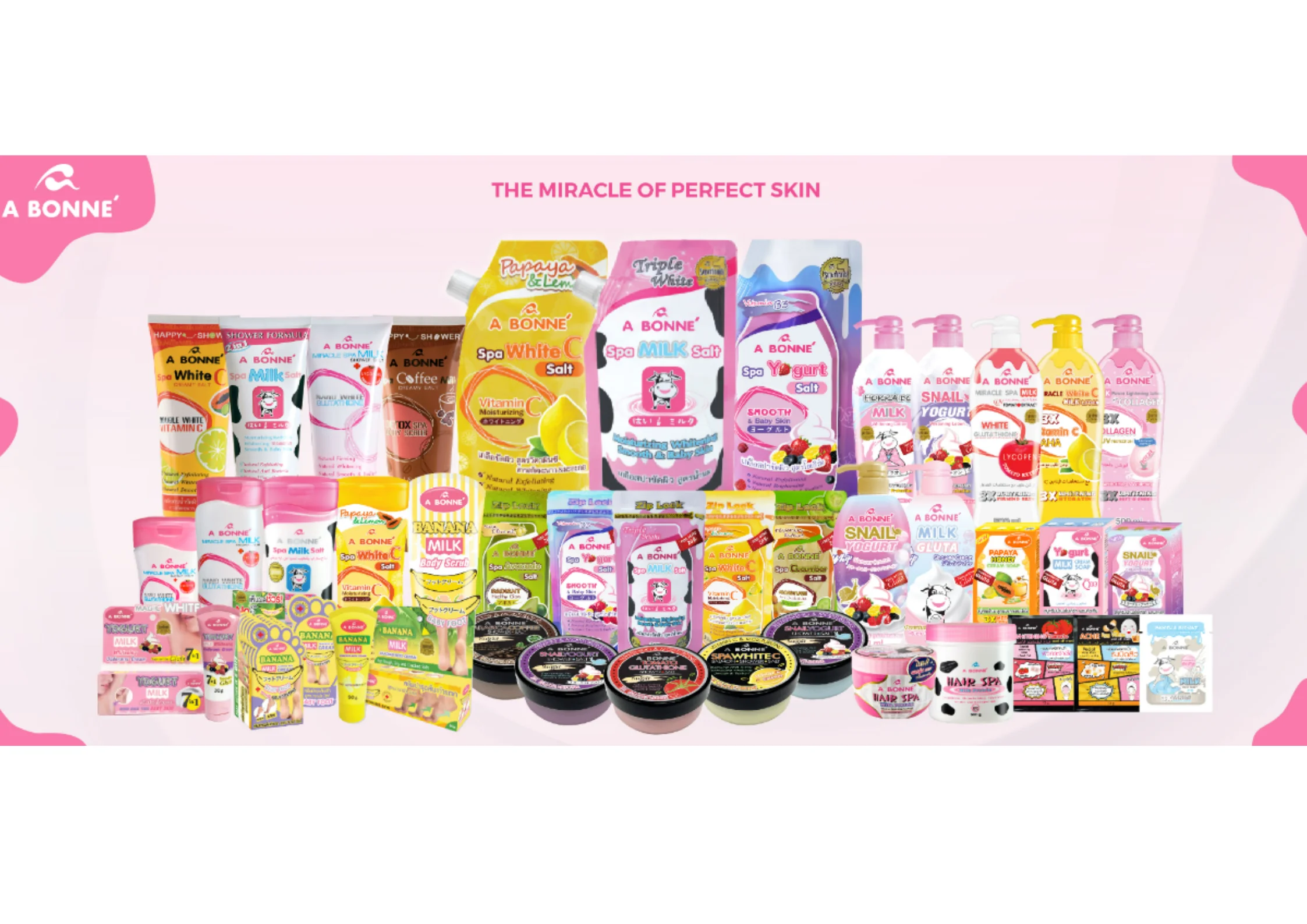 A BONNE Snail White Snail Yogurt Shower Cream 450ML ORIGINAL FROM THAILAND