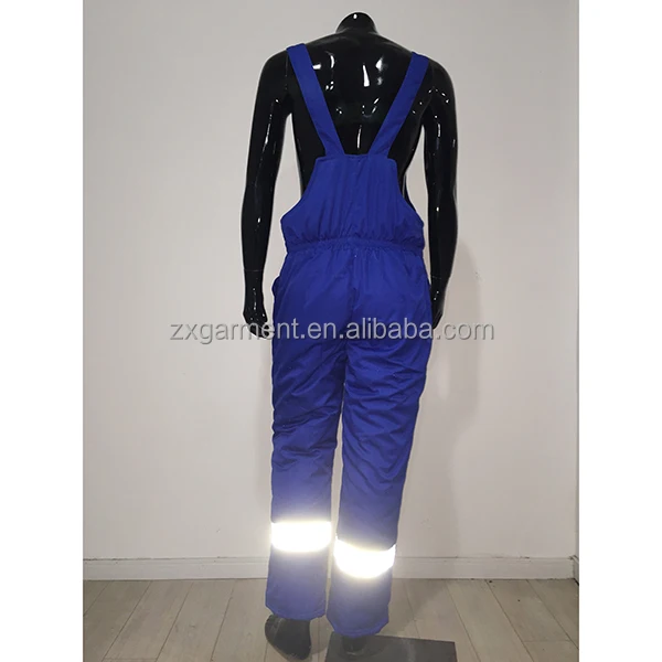 Wholesale Royal Blue Workwear Padded Overalls Insulated High-Bib Overalls