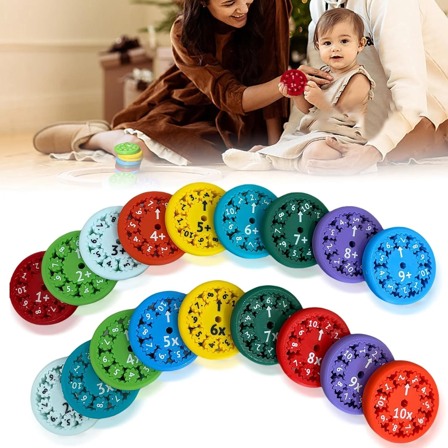 Hot Sale Fidget Toys Math Fidget Spinner For Junior Kids Math Games Learning Montessori Math + - * / Educational Toys