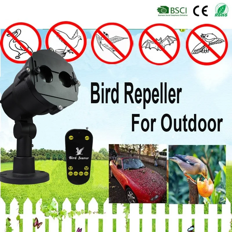 Laser Light  Animal Repellent  Outdoor with Motion Sensor Laser Light Alarm Animal Deterrent for  Bird Mouse Fox Repellent
