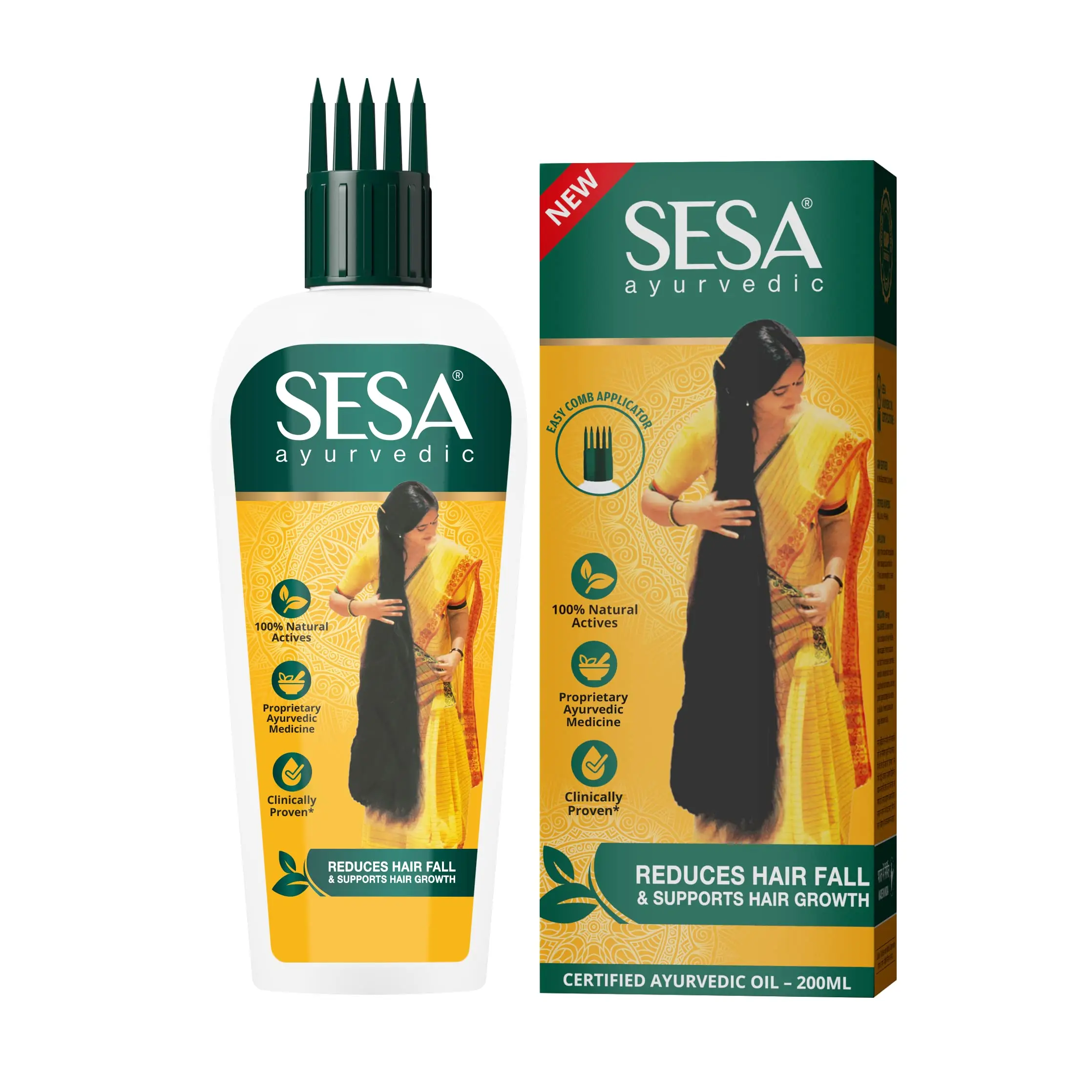 Sesa Ayurvedic Oil With 18 Rare Herbs And 5 Nourishing Oil 200 Ml For Long Strong Soft Hair For Girls And Women