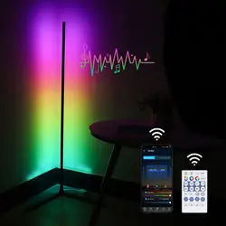 Оптовая продажа Лидер продаж светодиодная напольная лампа RGB + IC умный угловой атмосферный светильник с высоким уровнем освещенности