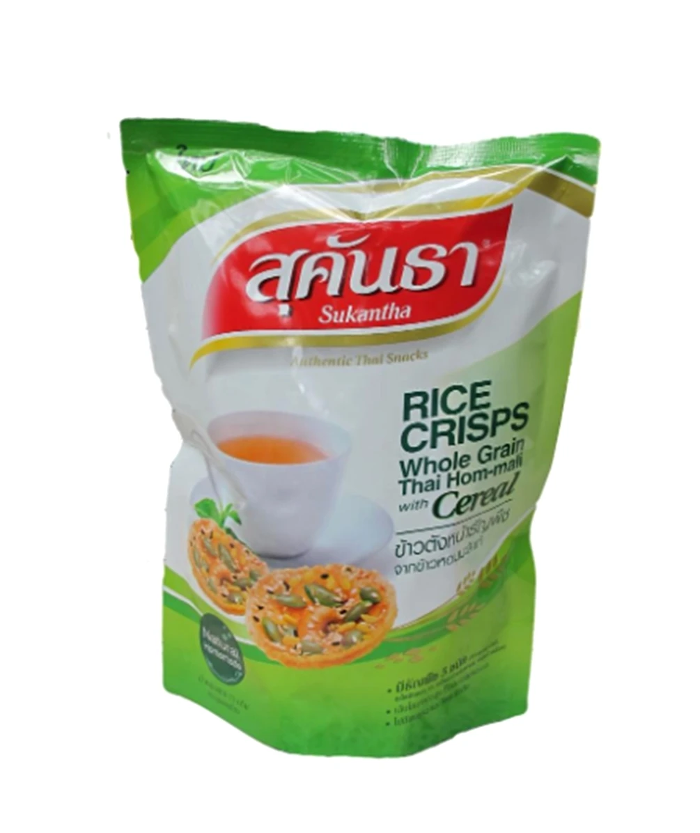 Thai Snacks Crisps Grains Rice Healthy Premium Quality Product No MSG Natural for Health Rice Cracker Thai traditional style