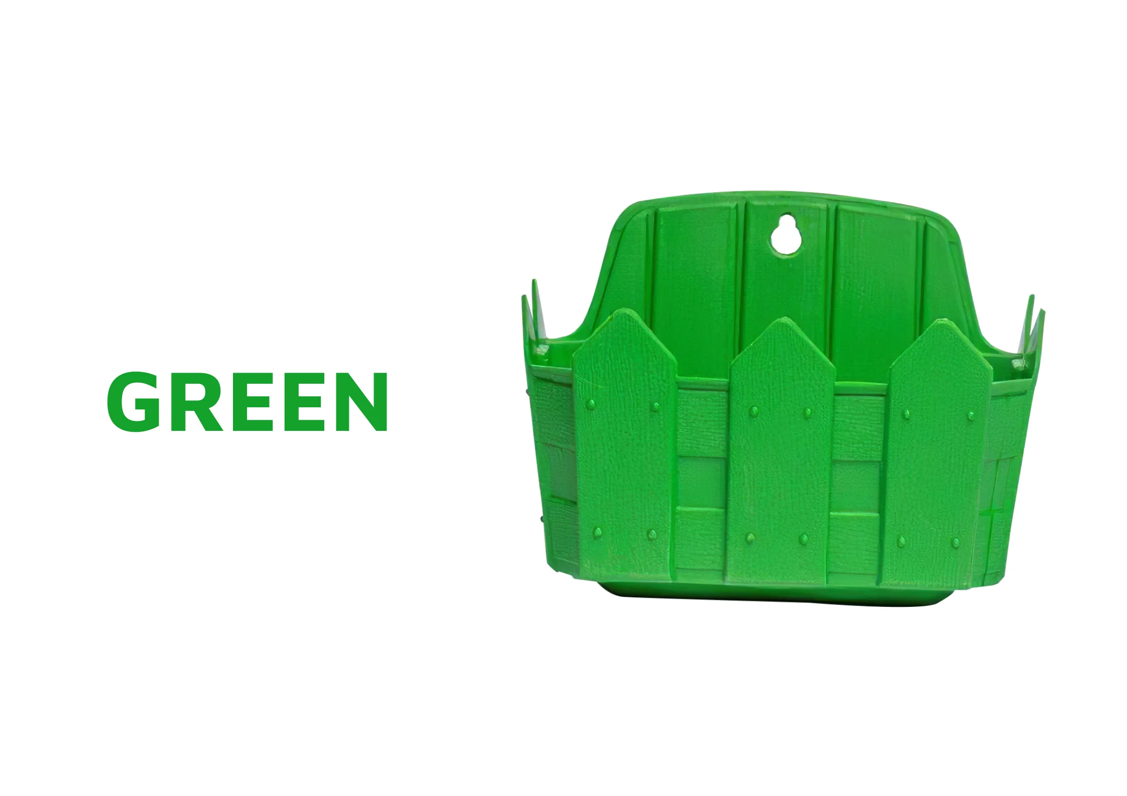 Flower Pots Decoration for Home & Garden Flower Pots Hanging on The Wall Plastic Indoor Outdoor Rectangular Green Not Coated