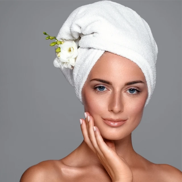 100% Cotton Beautiful Color Hair drying Cotton towel personalized hair towel hair turban towel.....