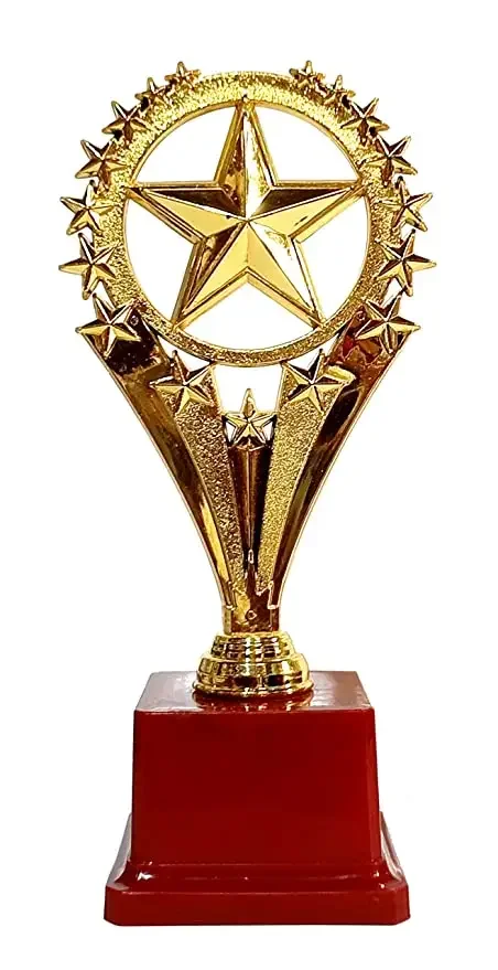 High Quality Latest Design Vintage Style Glossy Polish Brass Trophy Cups Shield Trophy for Home Decoration Trophy Awards