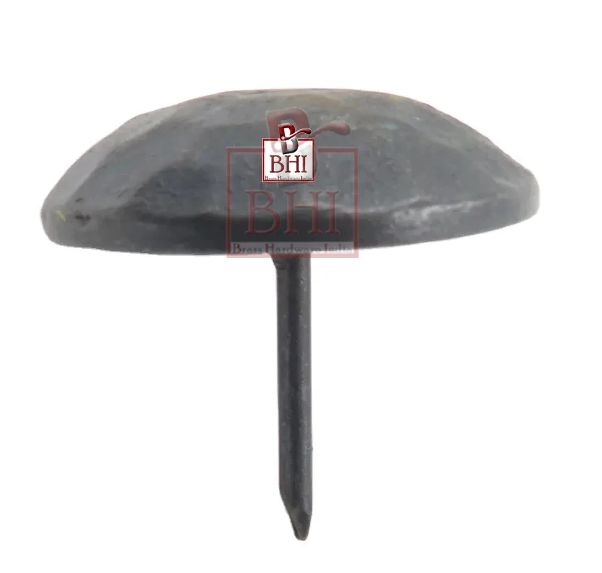 High Quality Handmade Forged Medieval Style Vintage Shoe Nail Wrought Black Iron Nail Wood Crafts Door Furniture Decorative