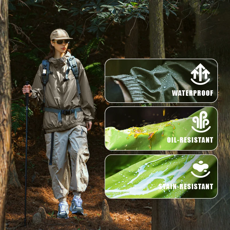 2024 Spring Summer Outdoor Sun and UV Protection Running Wind Breaker Jacket Lightweight Waterproof Tracksuit with Pouch