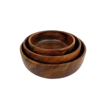Mango Wood Bowl Salad Bowl Set Bowl Factory Wholesaler Different Size Natural Minimalist Customized Sustainable Business Gifts