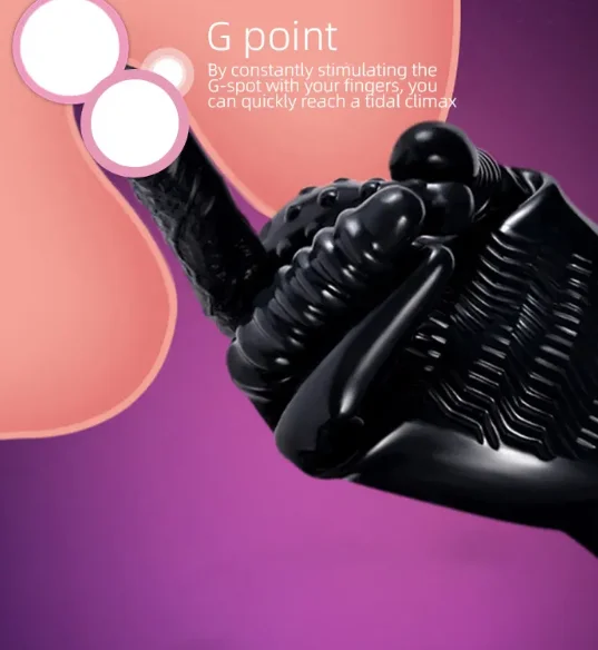 Hot Selling Stimulation Erotic Games Bdsm Gloves Electric Massage PVC Mittens Sex Gloves For Women