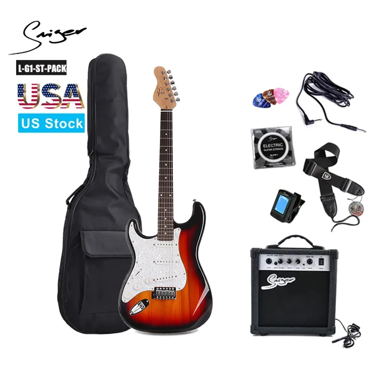Smiger custom brand wholesale left ST guitar price 22 Frets upgrade Left Handed Electric Guitar 6 strings