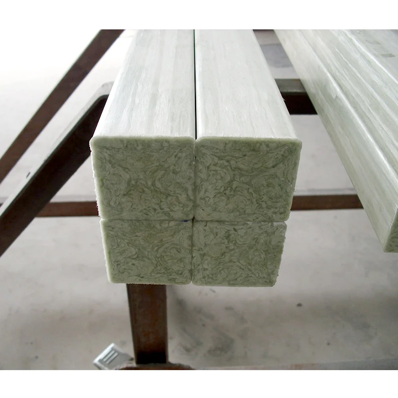 High strength Pultruded Solid Fiberglass Square Tube Frp 25mmX25mm