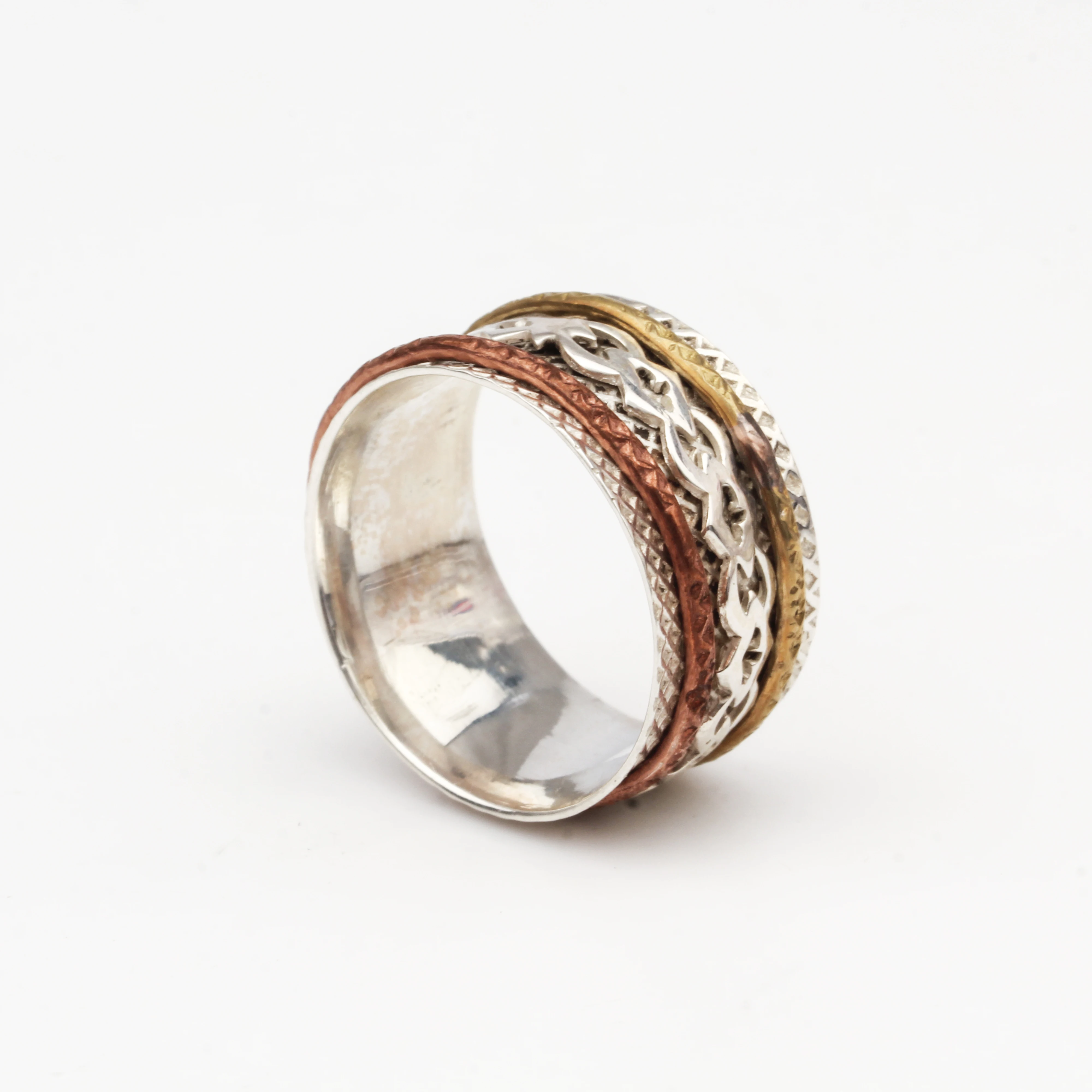 RJSP07 2023 Latest Customized Spinner Boho Classic Meditation Yoga Anxiety Smoothly Ring Jewelry Manufacture Women Gift Jewelry