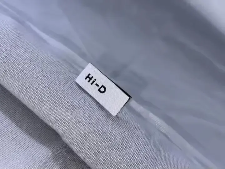 Wholesale Quality Designer T-Shirt Size Clothing Tags Black Satin Iron on Woven Labels