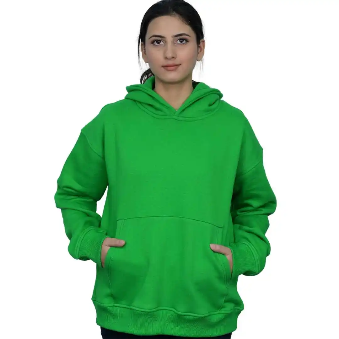Women Casual Oversized Hoodie in Apple Green Comfortable Soft Long Sleeve Pullover for Relaxed Everyday Wear