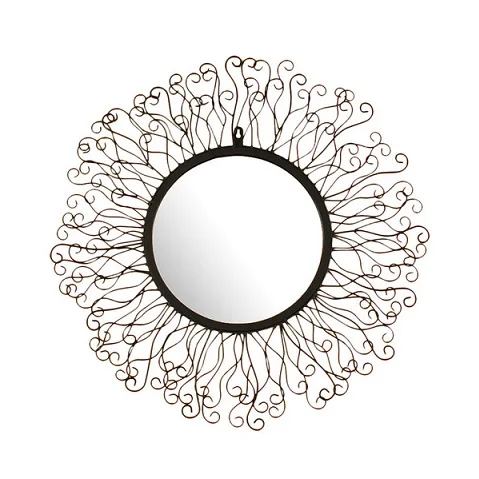 hot sale Decorative metal Sunburst round mirror decorative Wall Mounted Mirror Design Modern Luxury home decor wall mirror