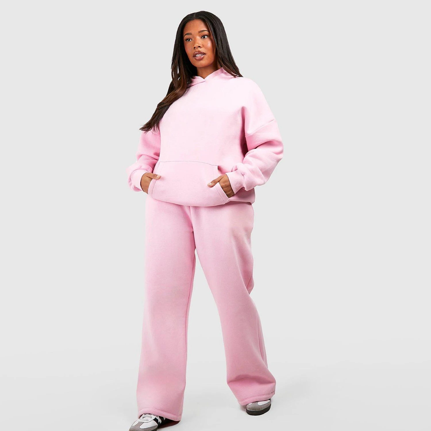 Custom Tracksuit Women 100 % cotton Plain Sports training & jogging Wholesale Women Pink Color Tracksuits