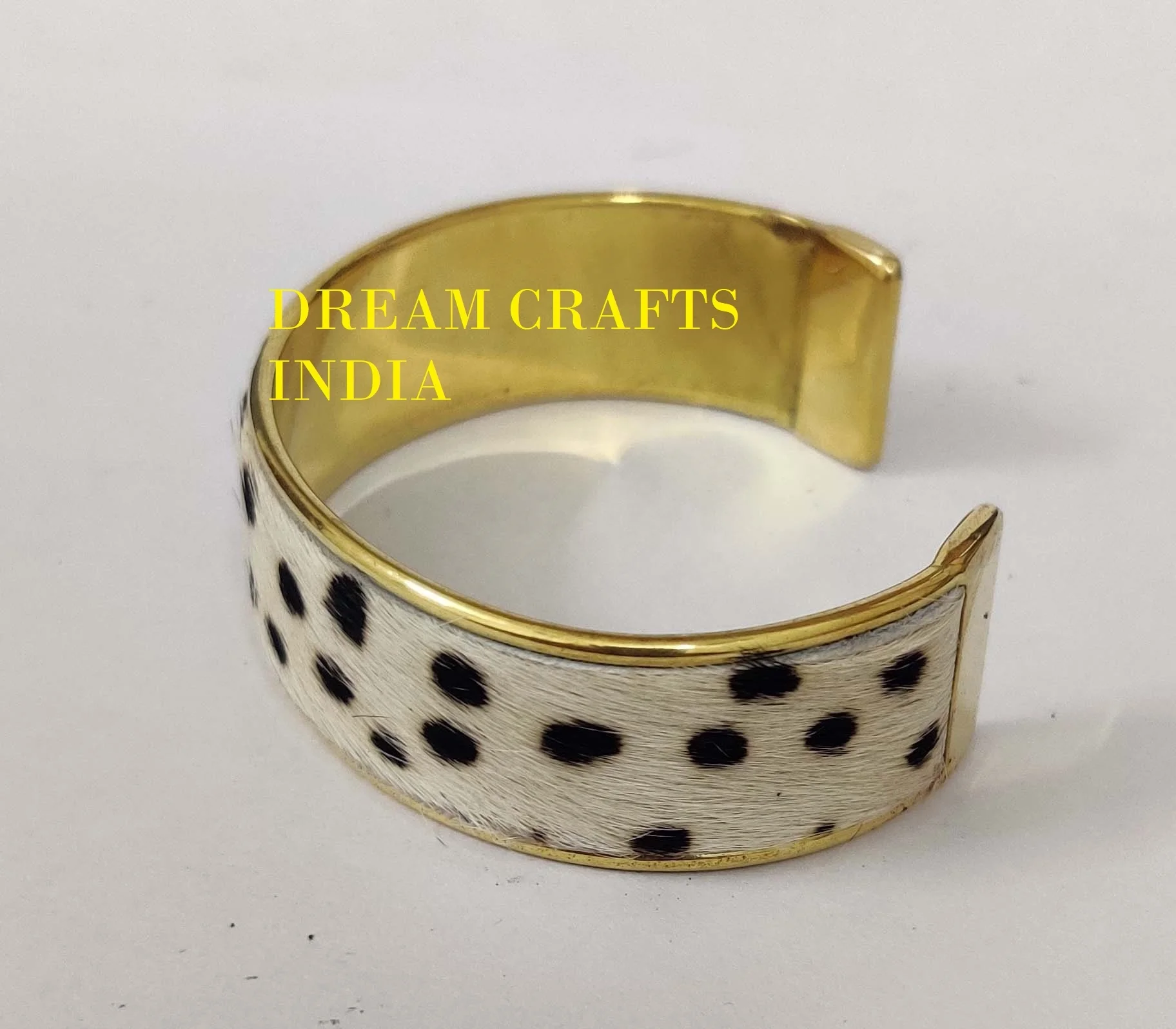 Antique Gold 2022 Latest Collection Cuff Bracelet 1 inch Wide Designer Leather Bangle Adjustable Size Boho Costume Jewelry