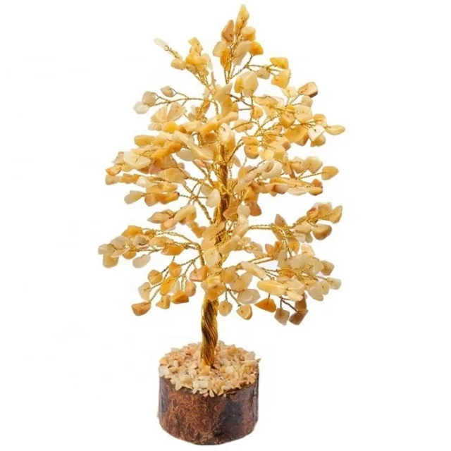 Wholesales natural black obsidian bead tree for decoration tree:gemstone tree:home decor for christmas buy from taiba agate