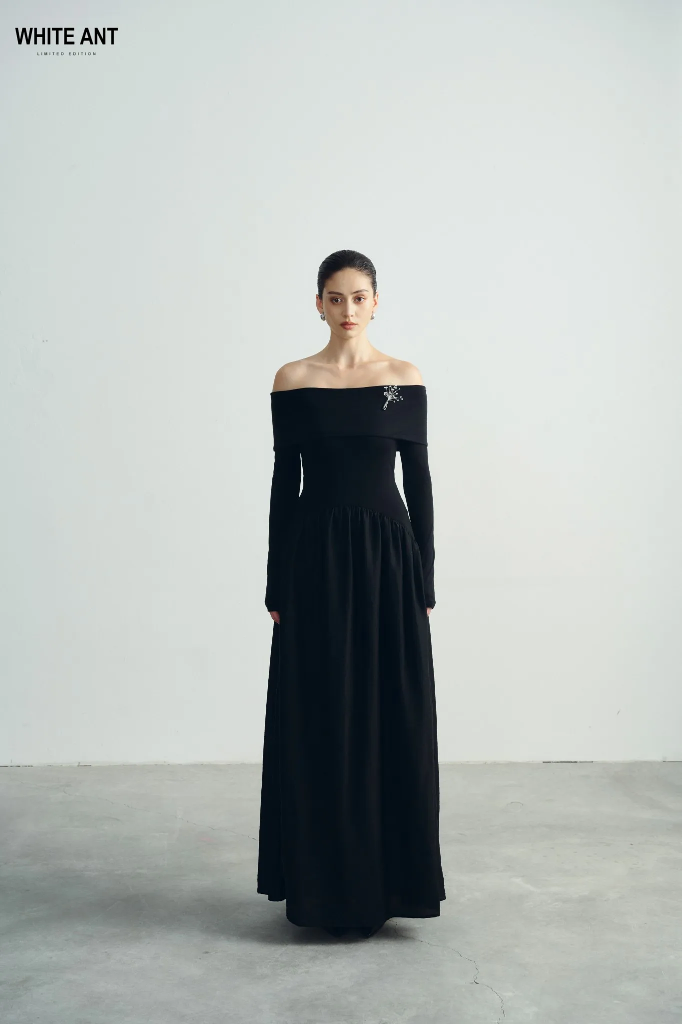 Good Fabric 70% Tencel 30% Wool WHITE ANT Manufacturers & Design Clothes Women Elegant Long Dresses Women Sexy DEMPSEY DRESS