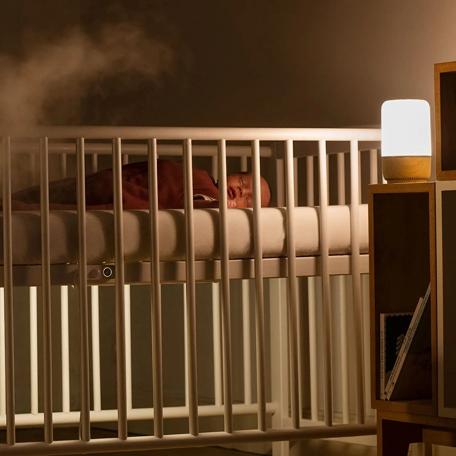 HOT Safety 1st Connected Smart Light & Sound Machine Night Light Includes 20 Classic lullabies and Soothing Sounds Time