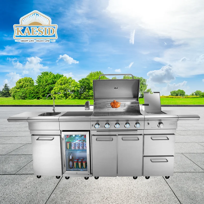 High Satisfaction  Good Quality Grill Counter Griddle Stainless Steel BBQ Gas Grill  BBQ