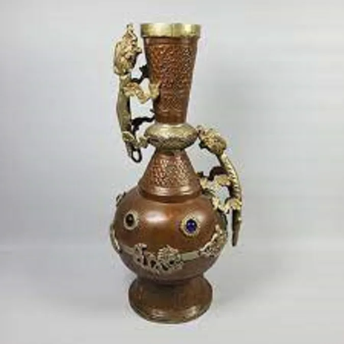 Japani Carved Brass Aftaba