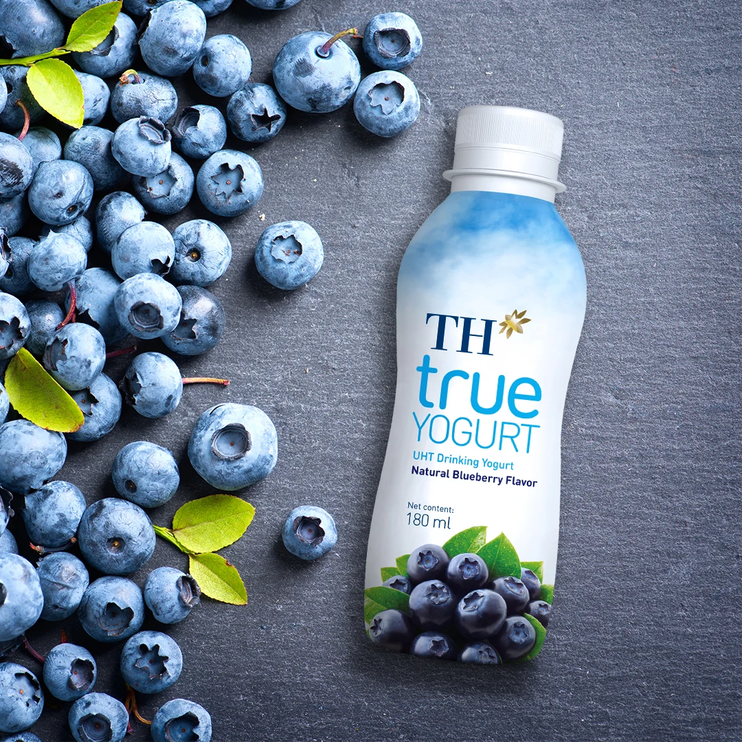 UHT питьевой йогурт натуральная черника 180 мл витамины Вкусные Высококачественные молочные продукты фруктовый аромат йогурт
