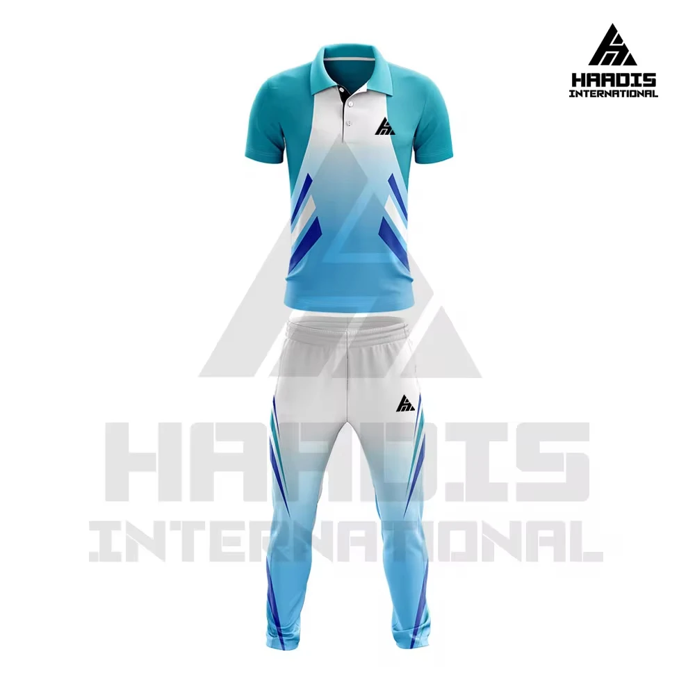 Men Polyester cricket uniforms Printing Logo design uniforms Sublimation Custom team cricket uniform sports wear suit for men