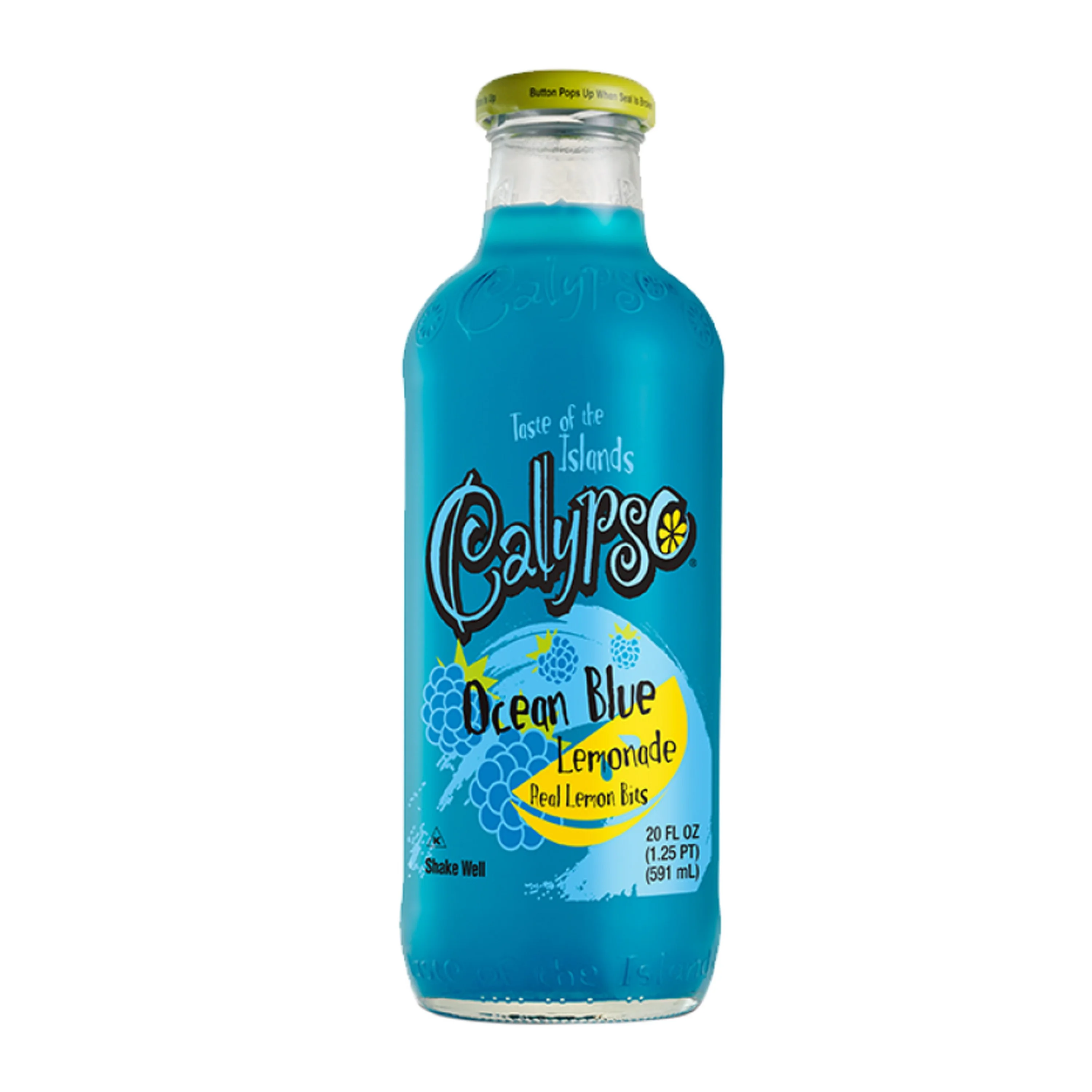 BUY Calypso Lemonade Soft Drinks / Calypso 473ML x 12 glass bottles Kiwi Lemonade