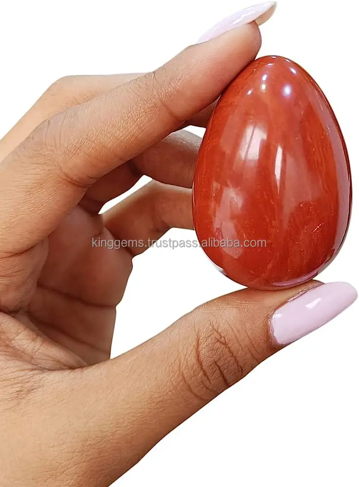 Highly Polished Red Jasper Stone Eggs Crystal Wholesale Energy Natural jasper Quartz Vaginal Massage Yoni Egg For Sale