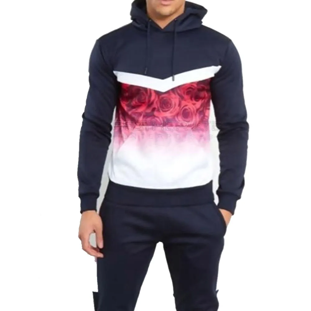 Custom Logo Men Sublimation Track Suits Private Label Jogger Sets Cotton Premium Track Suits For Sale 2024