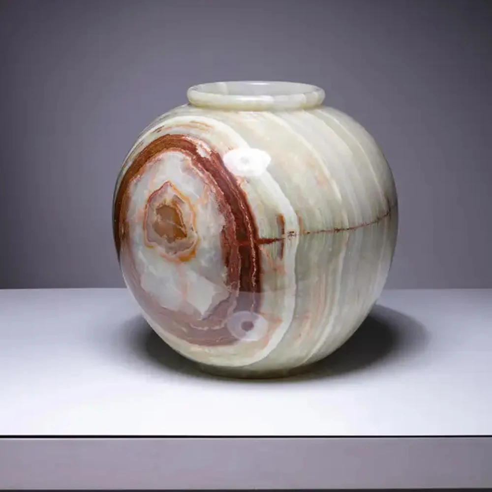 Hot Sale Hand Carved Custom made Onyx Marble Vase 2023 New Style Good Quality Onyx Marble Vase For Flowers
