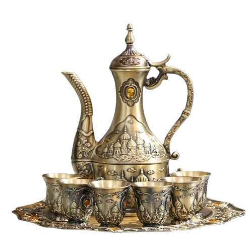 Turkish Tea Kettle Handcrafted High Quality Espresso Supplies Tea Kettle Set Royal Luxury Set Hot Selling
