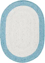 Indian Handmade Oval Braided Carpets Rugs in multiple Sizes Natural Jute Runner Area Mats Rags