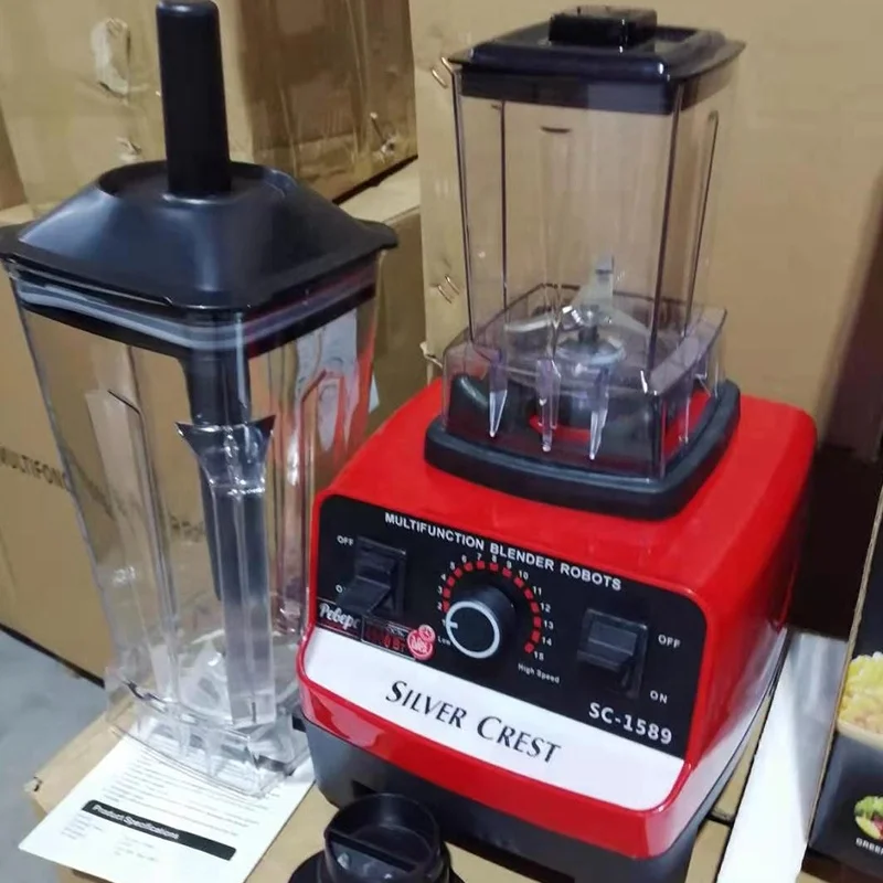 Fast Delivery In Stock 4500W 2L Industrial Crest Blender Heavy Duty Commercial Juicer Blender Machine