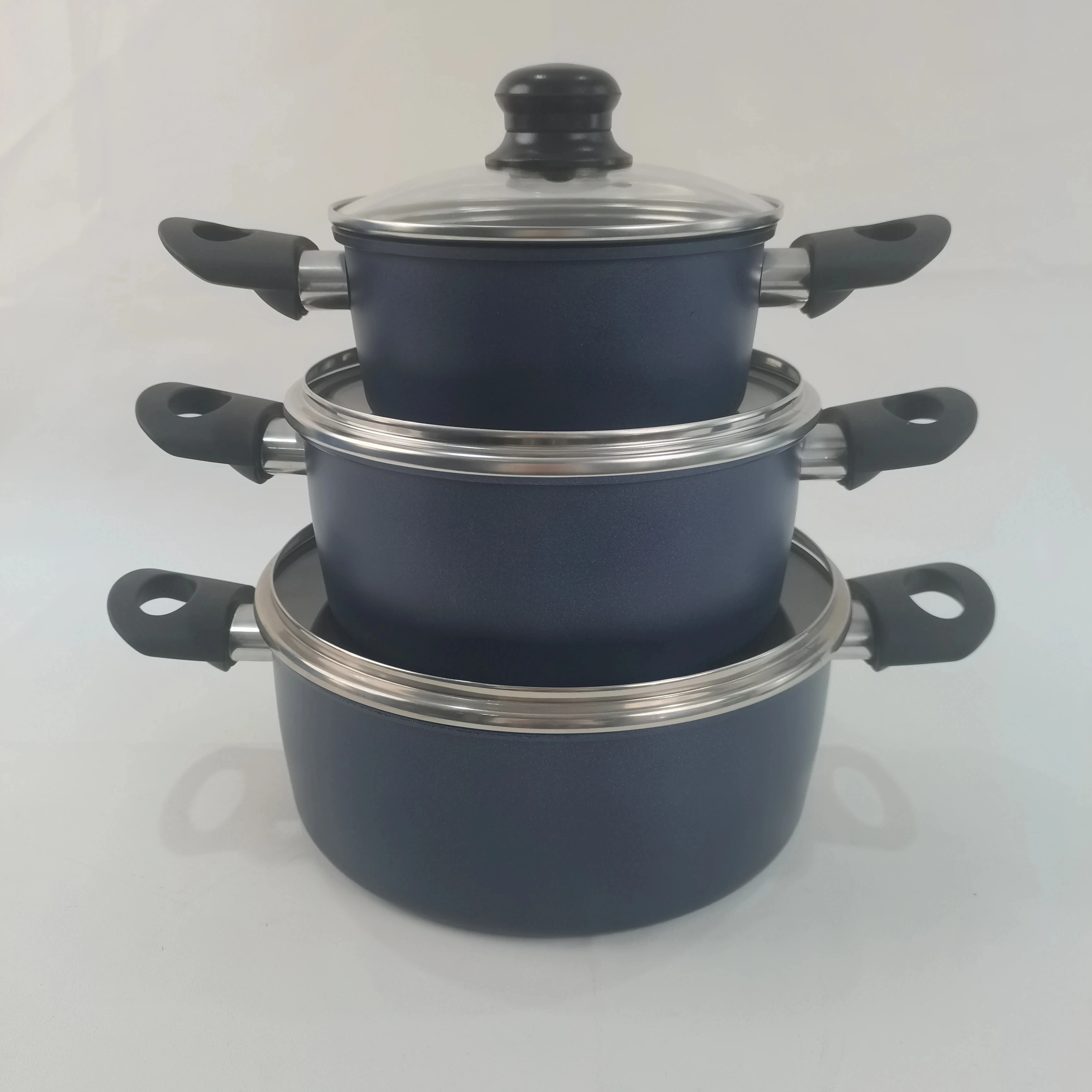 Набор кухонных горшков с антипригарным покрытием, 6 шт.