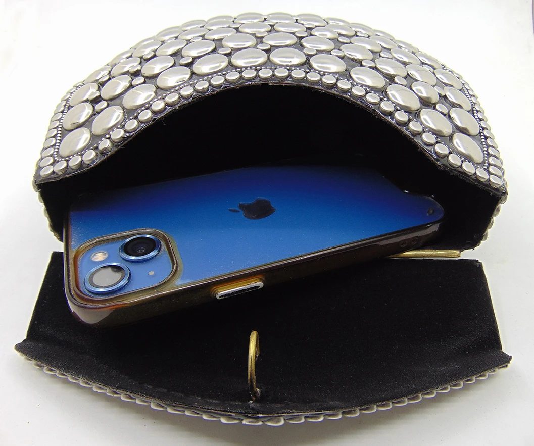 wedding luxury clutch purses Metal Hexagonal Round Metal stud clutch party bag Wholesale Manufacturer Purse