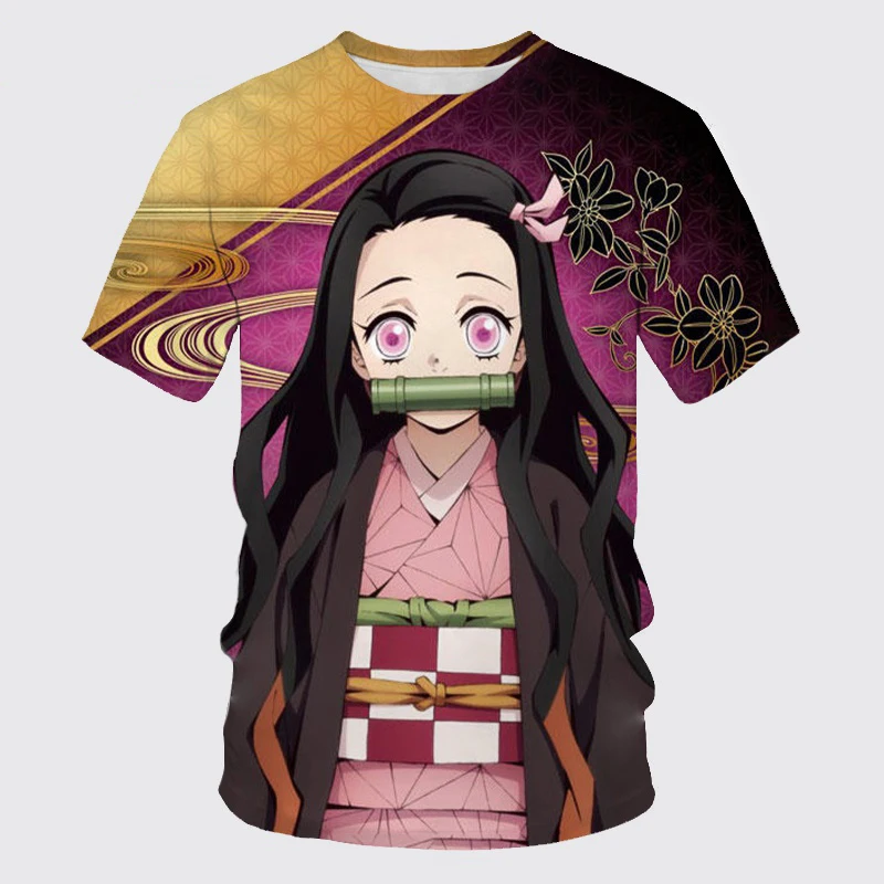 Free Shipping 3D Cartoon Shirt From Men Anime Demon Slayer T-Shirt Digital Printing Tops Men All Over Print tshirts Tees T-Shirt