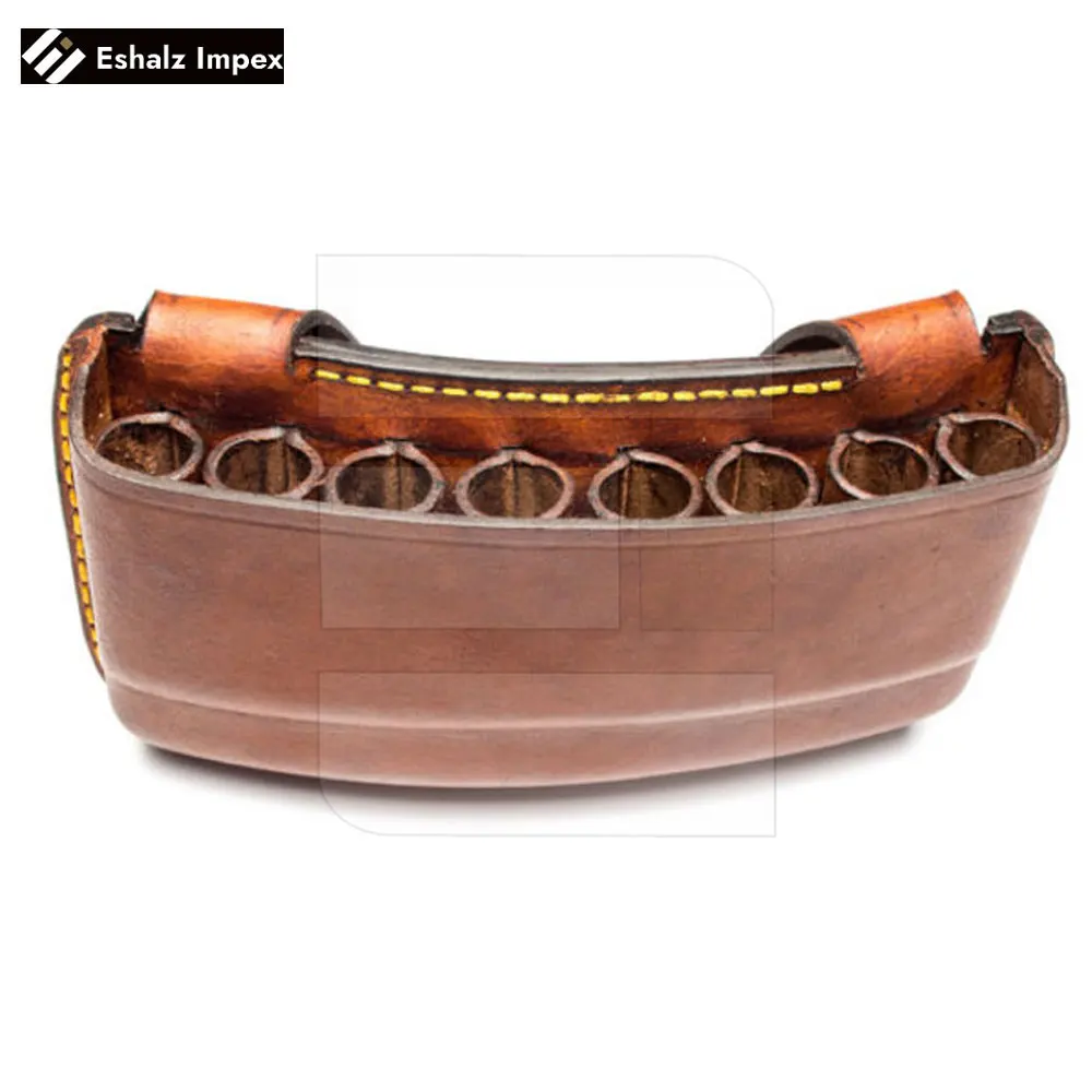 High Quality Price Genuine Leather Cartridge Bag Hunting Shooting Ammo Bag Portable Stock Shell Cartridge Bag Leather