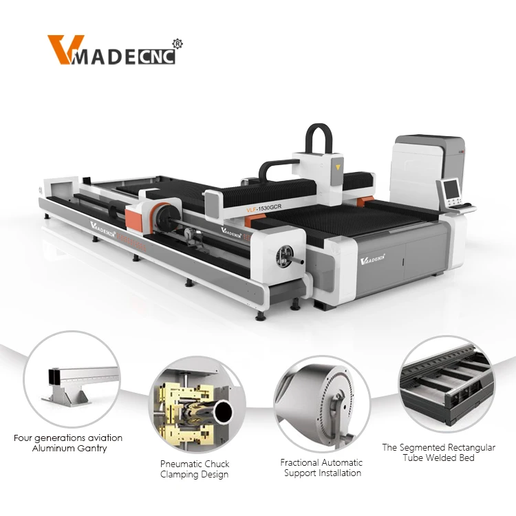 hot sale metal plate and metal tube laser cutting machine  fiber cutter