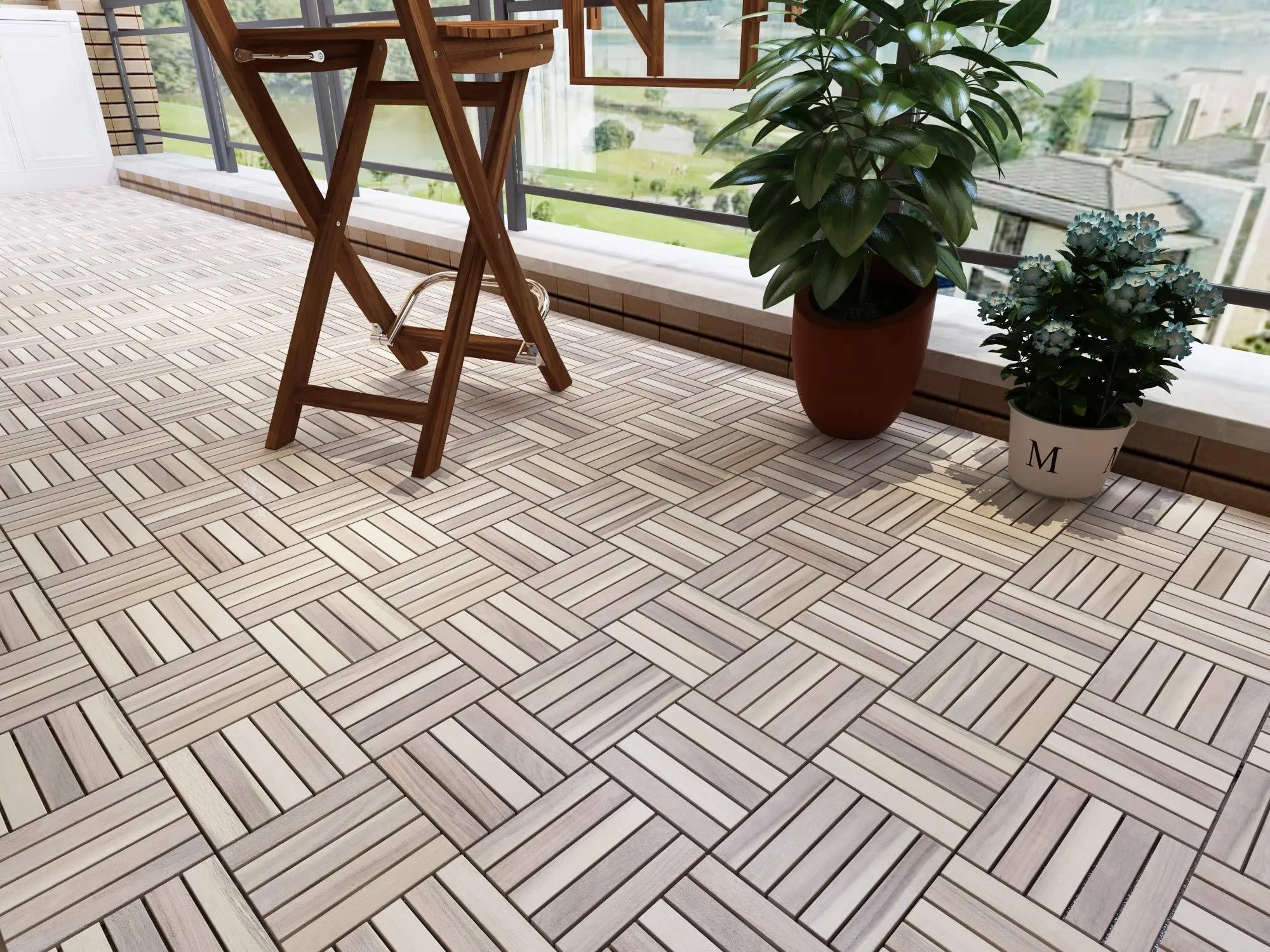 WPC DECKING TILE FROM  ACACIA DECKING TILES FOR FLOORING PATIO GARDEN SWIMMING POOL VARIOUS COLORS