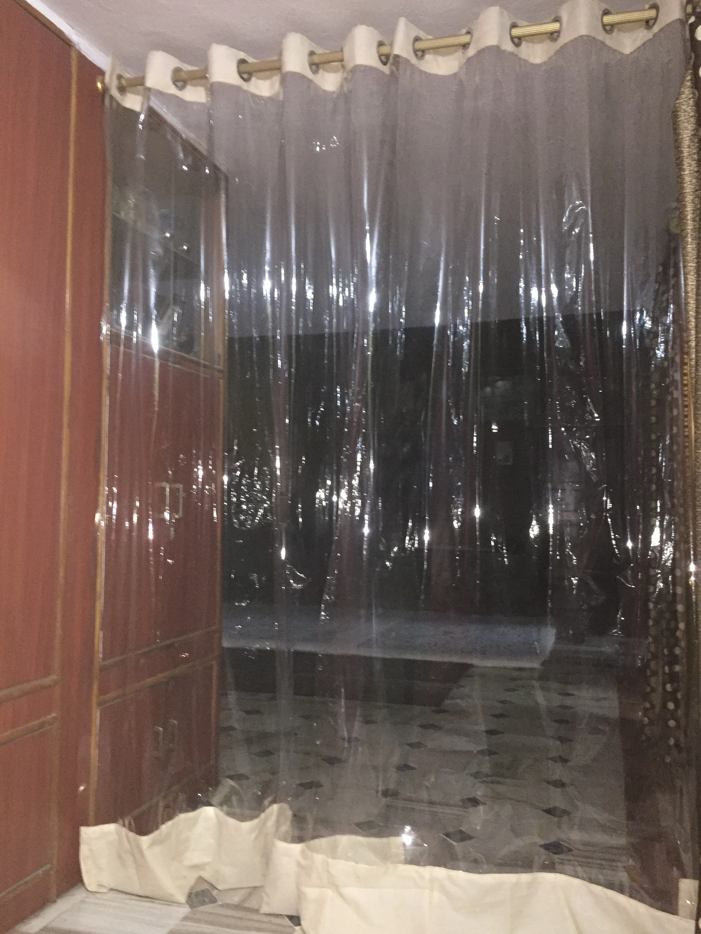 Door Window Curtains Premium Soft Fabric Custom Made Plain Accessories Light French Channel Jacquard Motor Gsm Technics Style