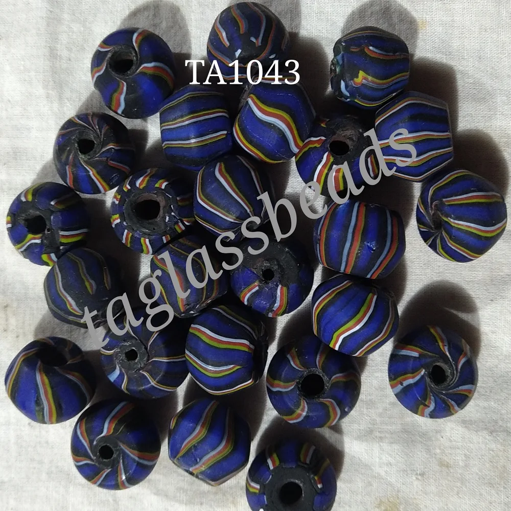 Venetian frosted strip glass beads india  beads beads for jewelry making