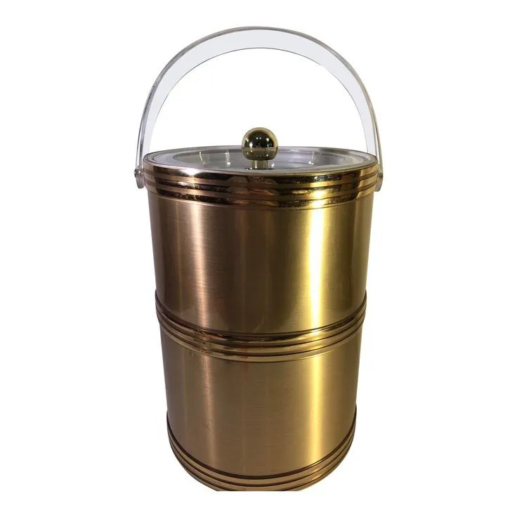 Customizable Vintage Luxury Metal Ice Bucket PC Cooler for Wine and Beer for Tableware Christmas Bar Valent Space